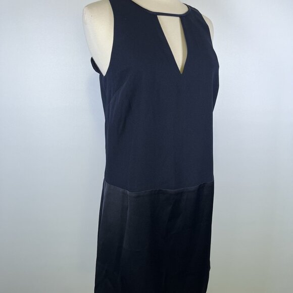 Banana Republic Navy Blue Crepe Keyhole Swing Mini Dress Size 4 NWT Office Party - Picture 4 of 8